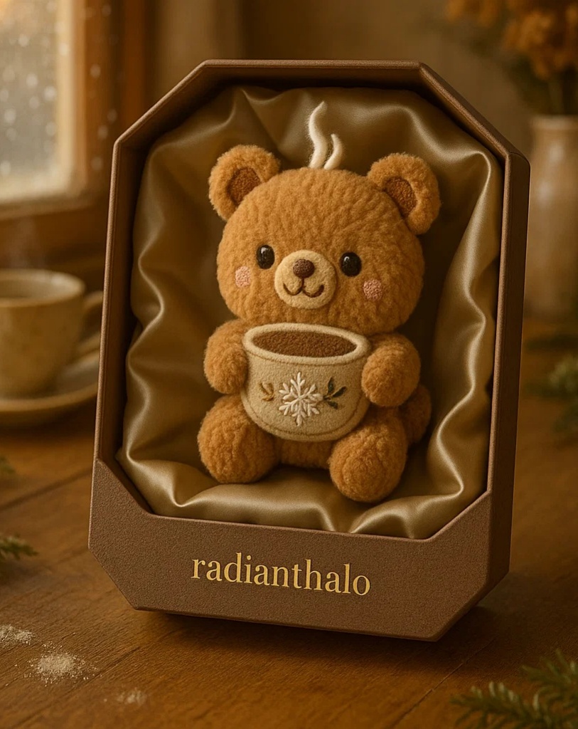 Cozy Bear Baby Headband with Hot Cocoa: A Sweet Winter Accessory