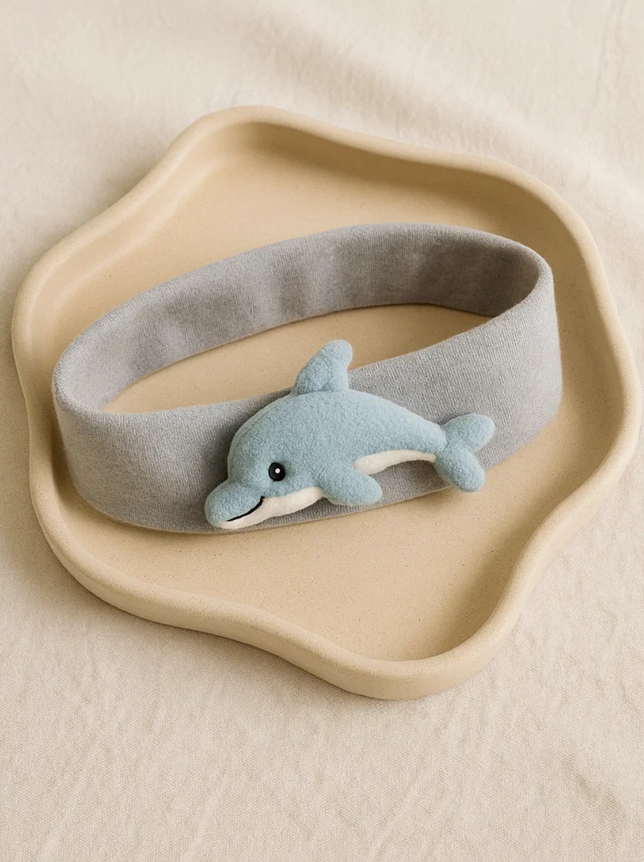Cartoon Dolphin Baby Headband – Cuddly Plush Toy Embellishment
