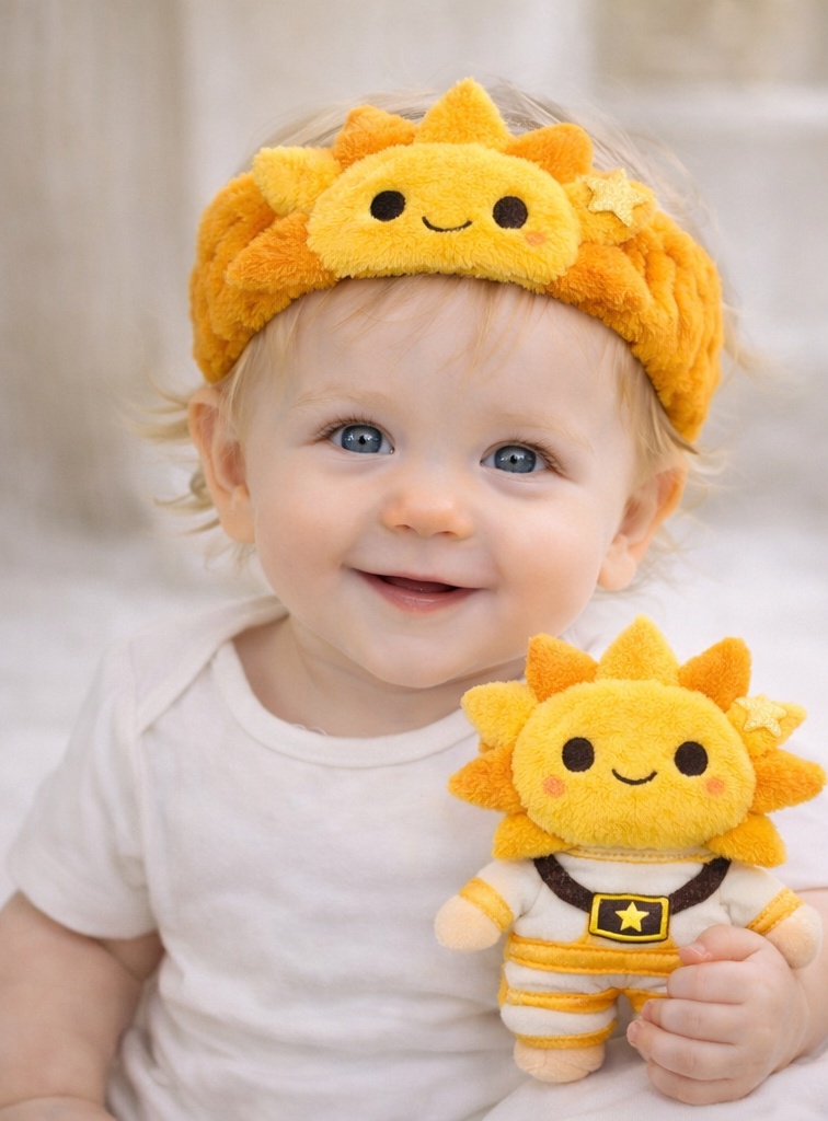Baby Headband with Sunflower Design