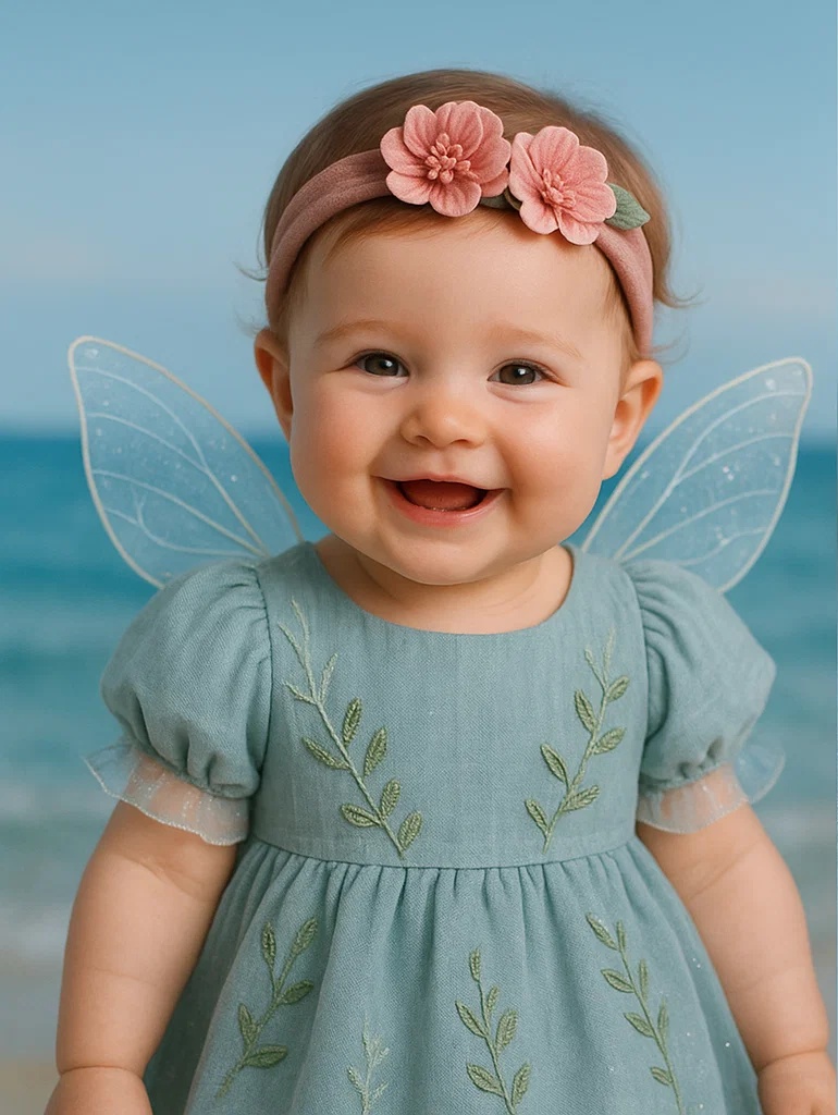 Cute Baby Headband with Flower and Soft Accents for Photoshoots