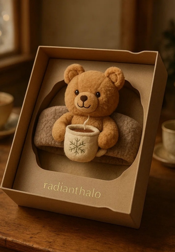 Cute Bear Baby Headband with Snowflake Mug: Ideal for Holiday Memories
