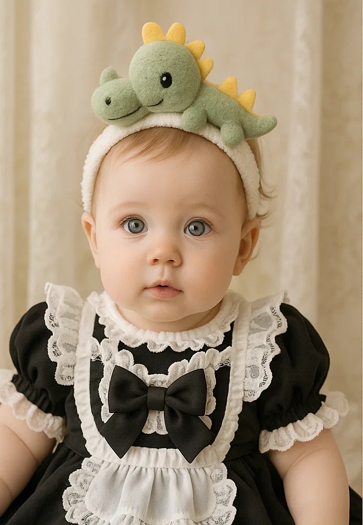 Green Dinosaur Baby Headband – Fun and Cute