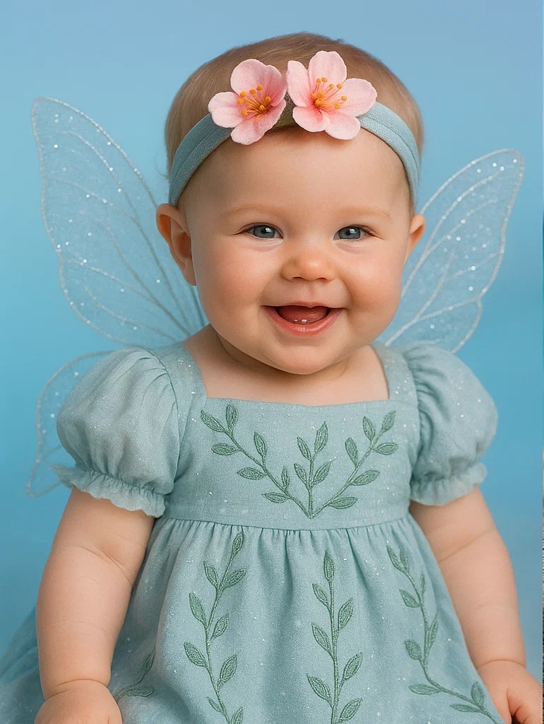Charming Baby Headband with Pink Flowers for Playful Moments