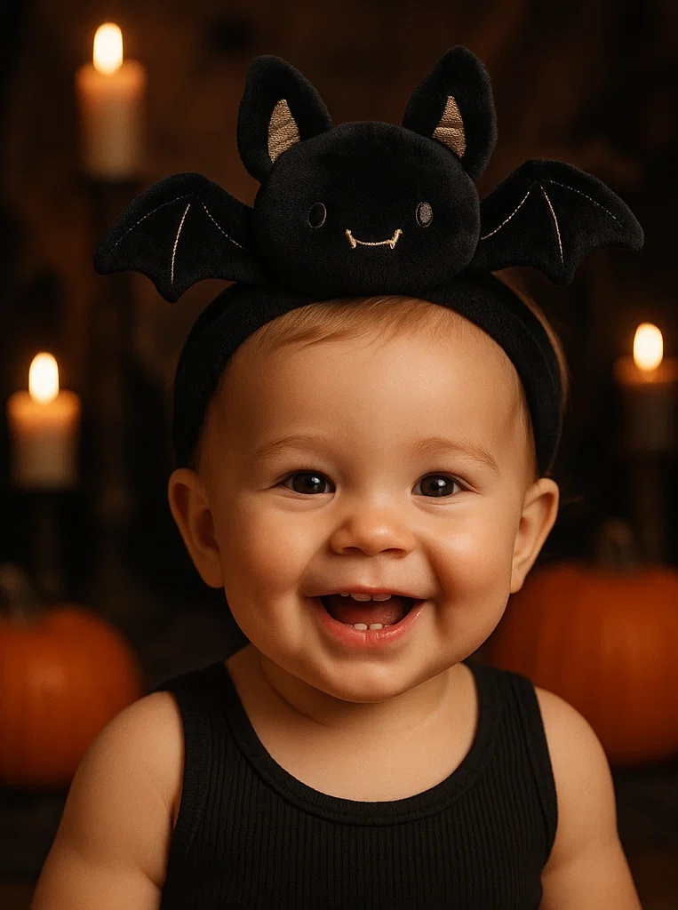 Bentițe drăguțe pentru bebeluși cu jucării de pluș de Halloween – perfecte pentru fotografii cu bebeluși B端 – Clienții B端 vor iubi acest produs!