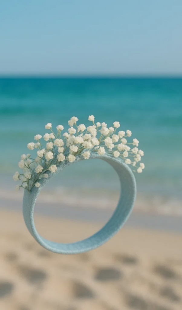 Lovely Baby Headband with White Flowers for Photoshoots