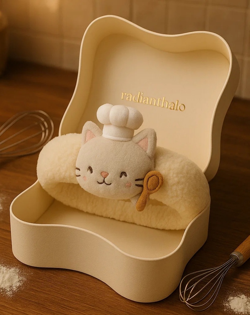 Cute Chef Cat Baby Headbands with Cooking Spoon Design - Perfect for Baby Boutiques and Online Stores