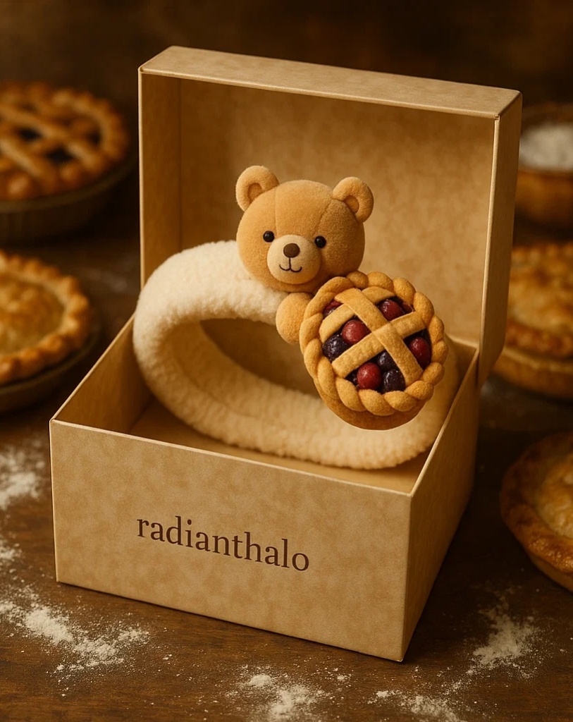 Delicious Pie-Inspired Baby Headbands with Bear Design - Ideal for Wholesale Distribution