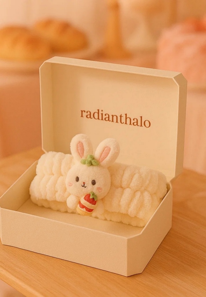 Handmade Bunny Baby Headband with Strawberry – Ideal for Gift Giving