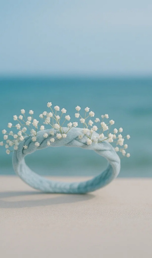 Charming Baby Headband with White Flowers for Photoshoots
