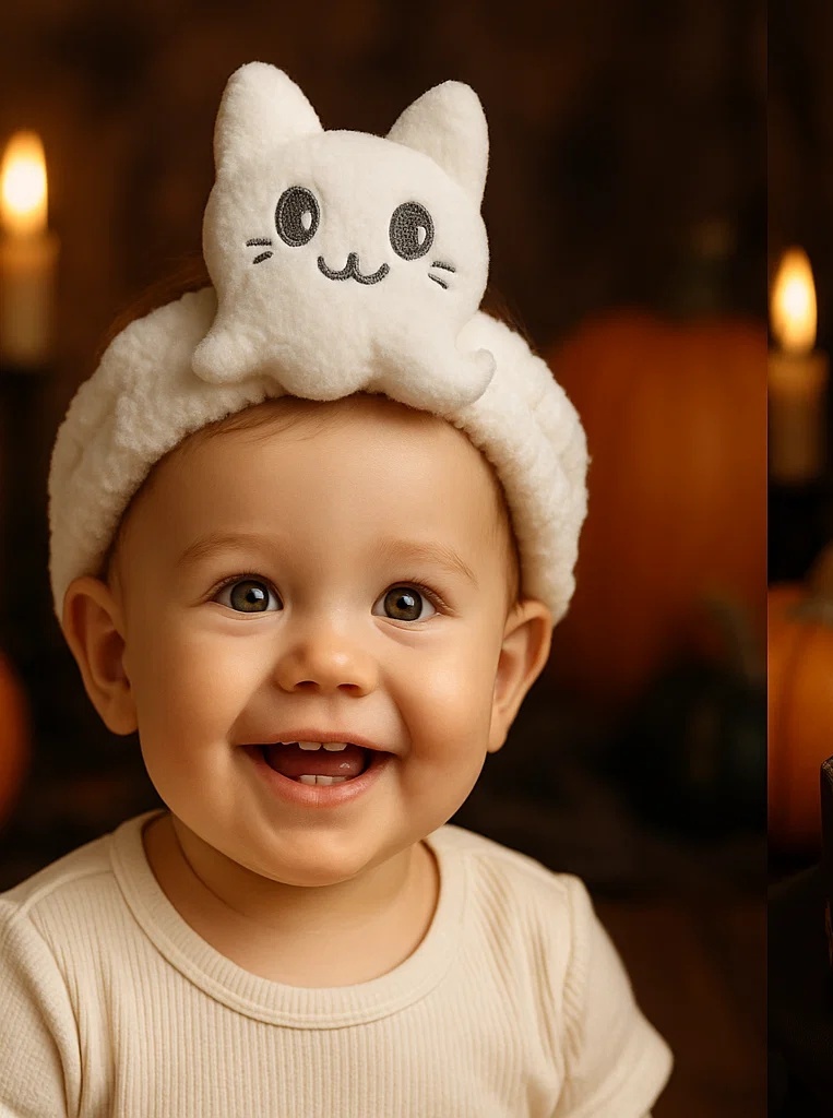 Bandeaux mignons pour bébés avec des jouets en peluche Halloween – parfaits pour les photos de bébé B端 – Les clients B端 vont adorer ce produit !