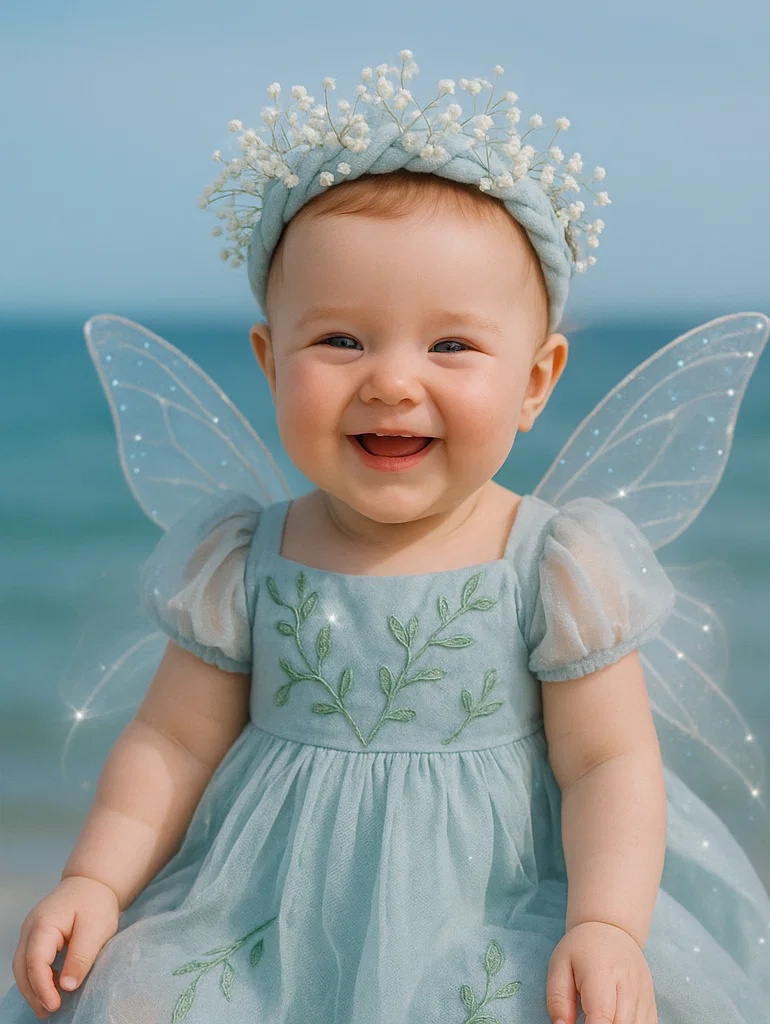 Charming Baby Headband with White Flowers for Photoshoots