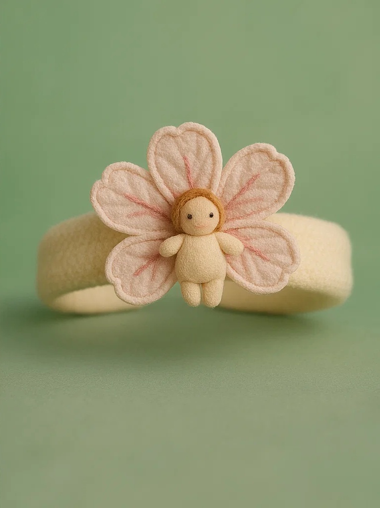 Conjunto fotográfico para bebê com asas de flor – tiara e vestido adoráveis