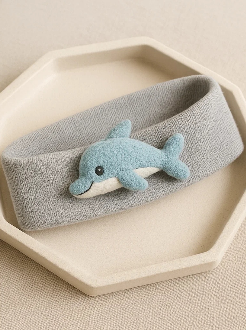 Plush Dolphin Headband – Baby Toy Style for Daily Fun
