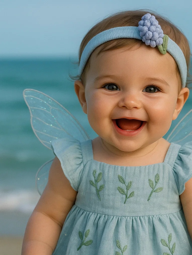 Elegant Baby Headband with White Flowers for Photoshoots