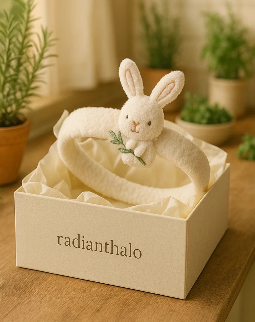 Trendy Baby Headbands with Bunny and Rosemary Design - Great for Baby Boutiques and Retailers