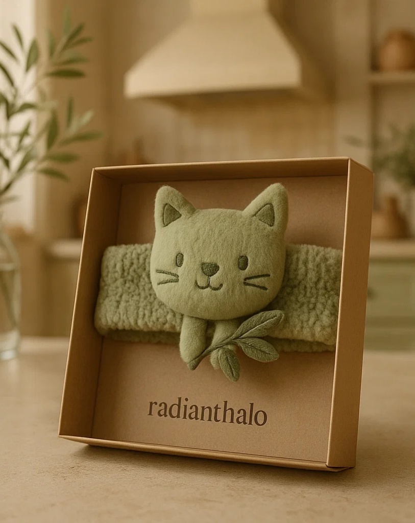Cute Cat-Themed Baby Headbands with Olive Branch - Perfect for Baby Boutiques and Online Stores