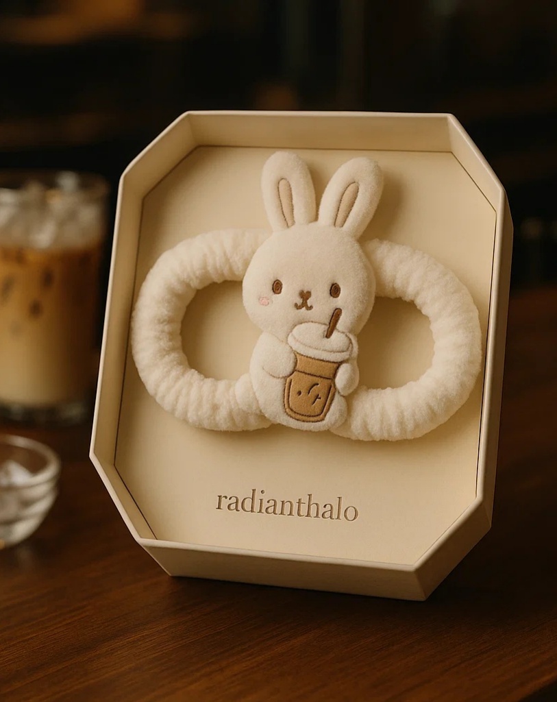 Cute Bunny Baby Headbands with Coffee Cup Design - Perfect for Retailers and Wholesale Distribution