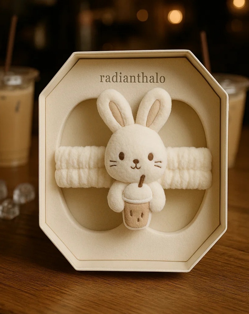 Bunny Baby Headbands with Coffee Cup Design - Great for Baby Accessory Retailers