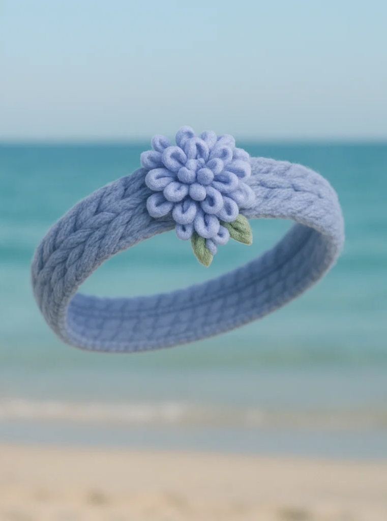 Stylish Baby Headband with Purple Flower for Photoshoots