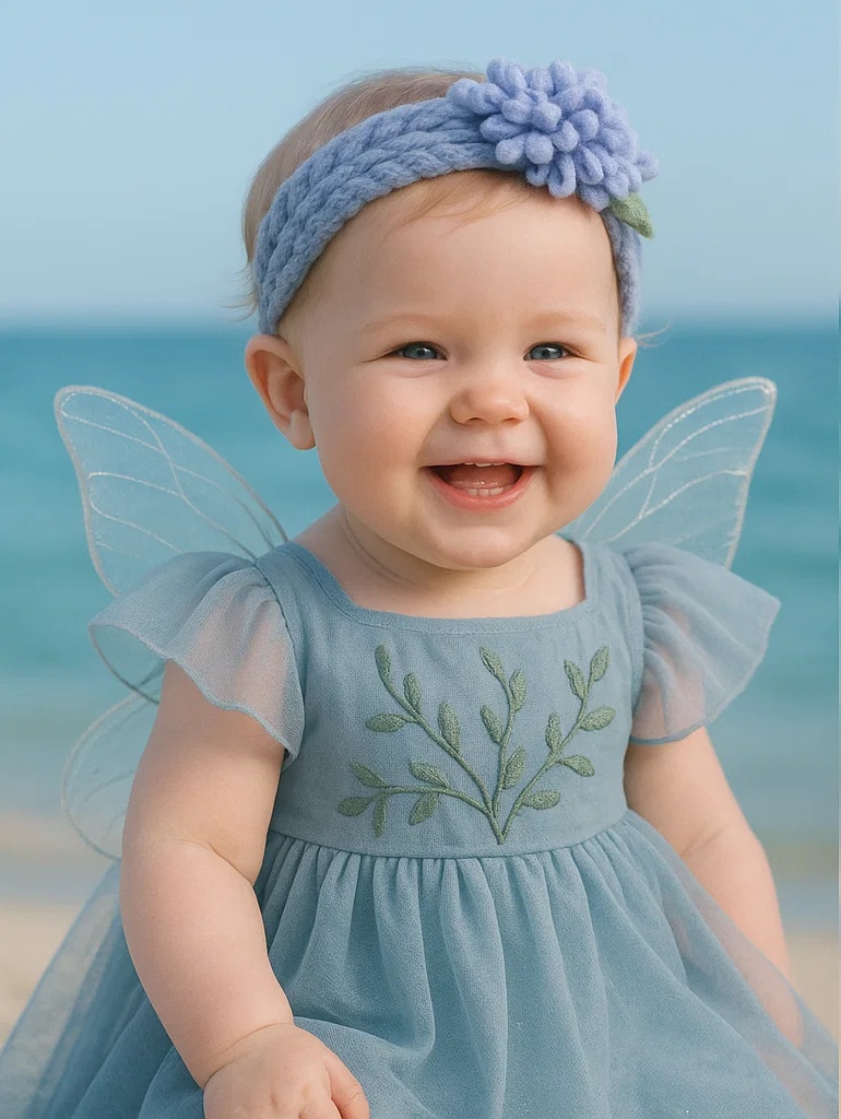 Stylish Baby Headband with Purple Flower for Photoshoots