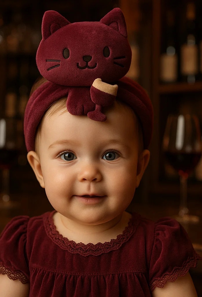 Adorable Cartoon Cat Plush Baby Headband – Perfect for Photos and Special Occasions