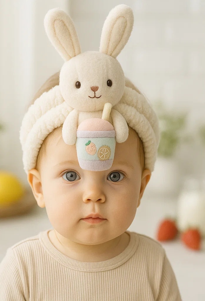 Smoothie Bunny Baby Headband – Perfect for Sweet and Fun Baby Photos