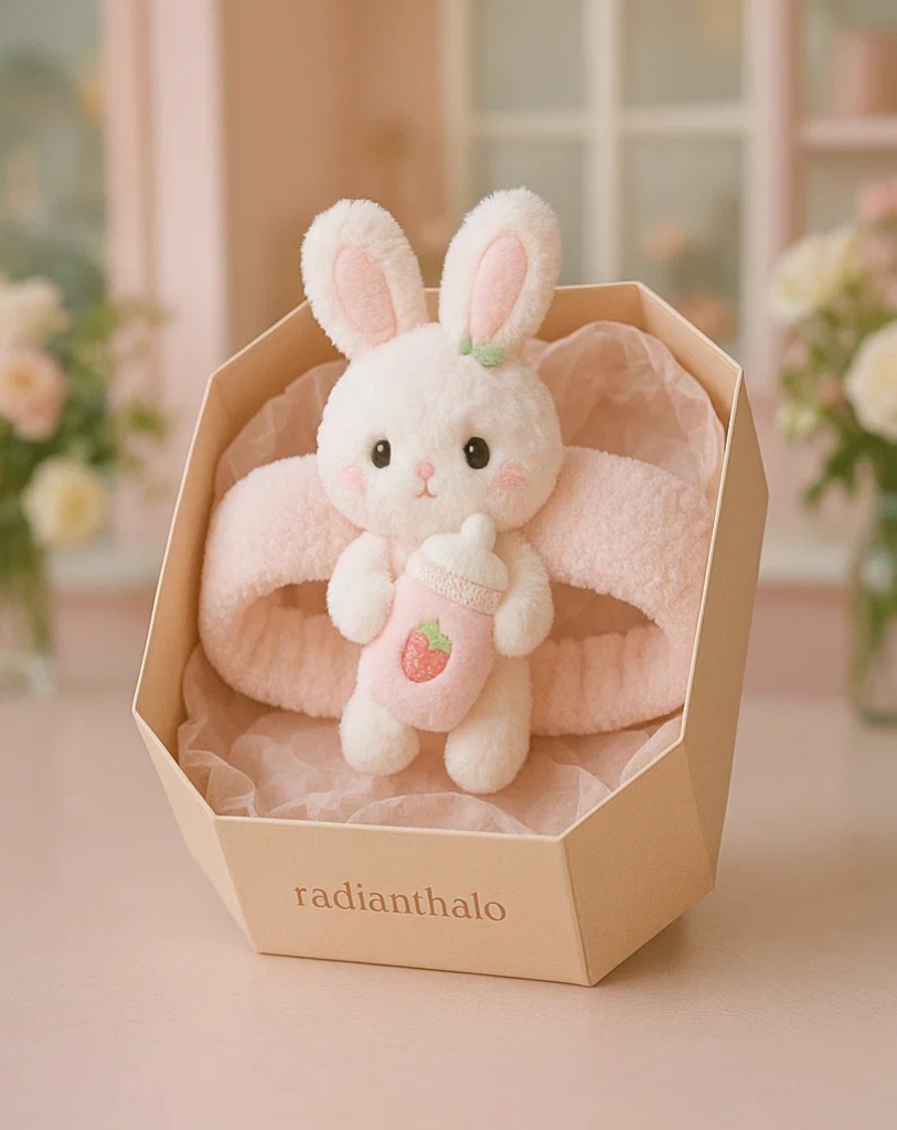 Adorable Bunny Headband with Soft Fabric – Perfect for Baby Photoshoots!