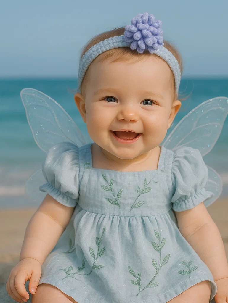 Cute Baby Headband with Purple Flower for Photoshoots
