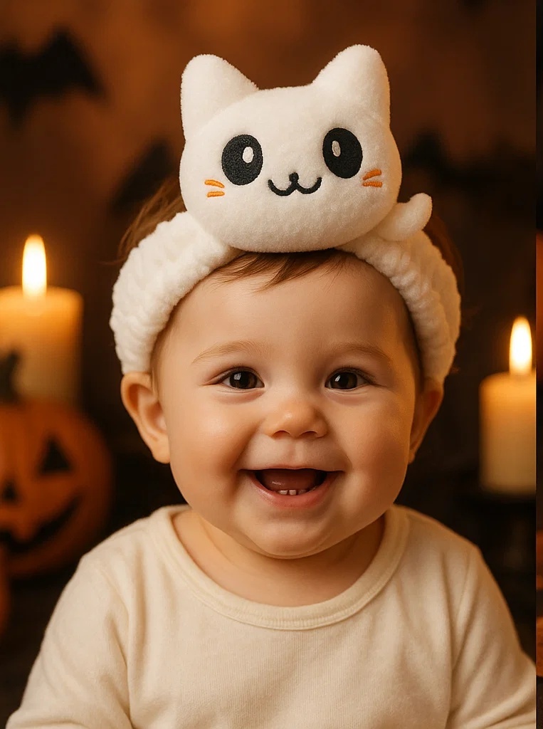 Bandeaux mignons pour bébés avec des jouets en peluche Halloween – parfaits pour les photos de bébé B端 – Les clients B端 vont adorer ce produit !