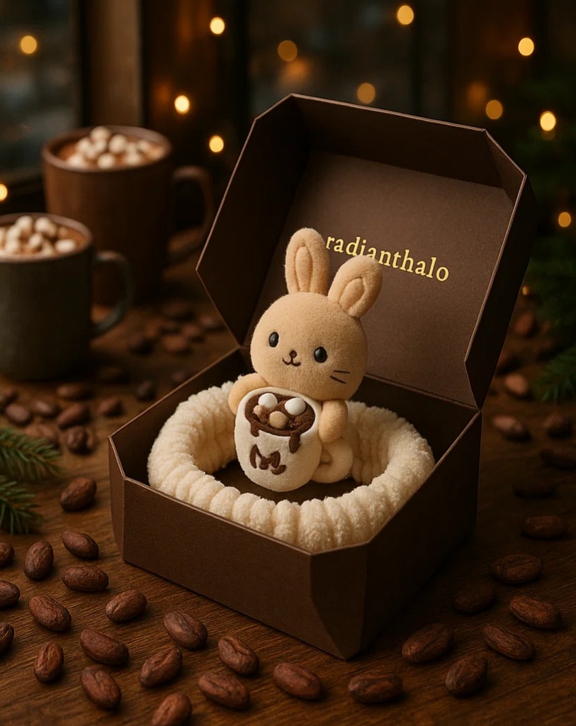 Delightful Bear Baby Headband with Hot Chocolate Cup – Perfect for Holiday Photos