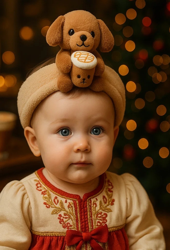 Adorable Puppy Headband with Soft Fabric – Ideal for Baby Photoshoots!