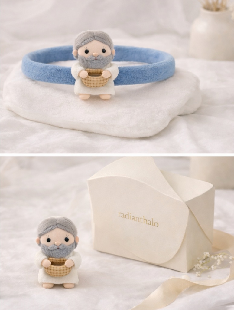 Baby Headband with Elderly Figure Design
