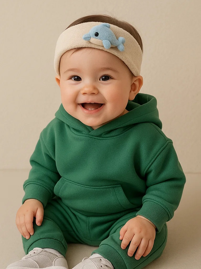Stuffed Dolphin Plush Baby Headband – Comfy and Photo-Ready