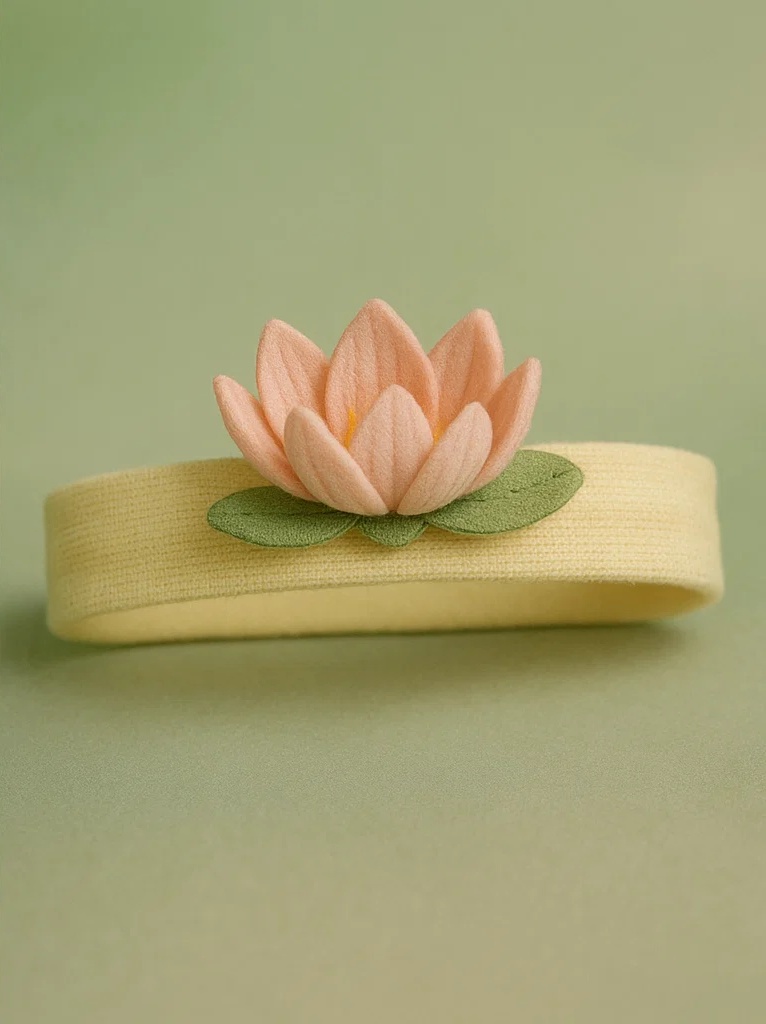 Baby-Fotoset mit Lotusblume – Märchenhaftes Stirnband & Kleid