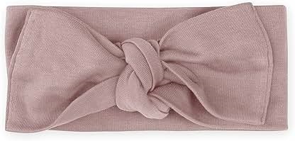 Dusty Pink Baby Headband – Ultra-Soft Cotton Hair Wrap with Knotted Bow for Delicate Newborns