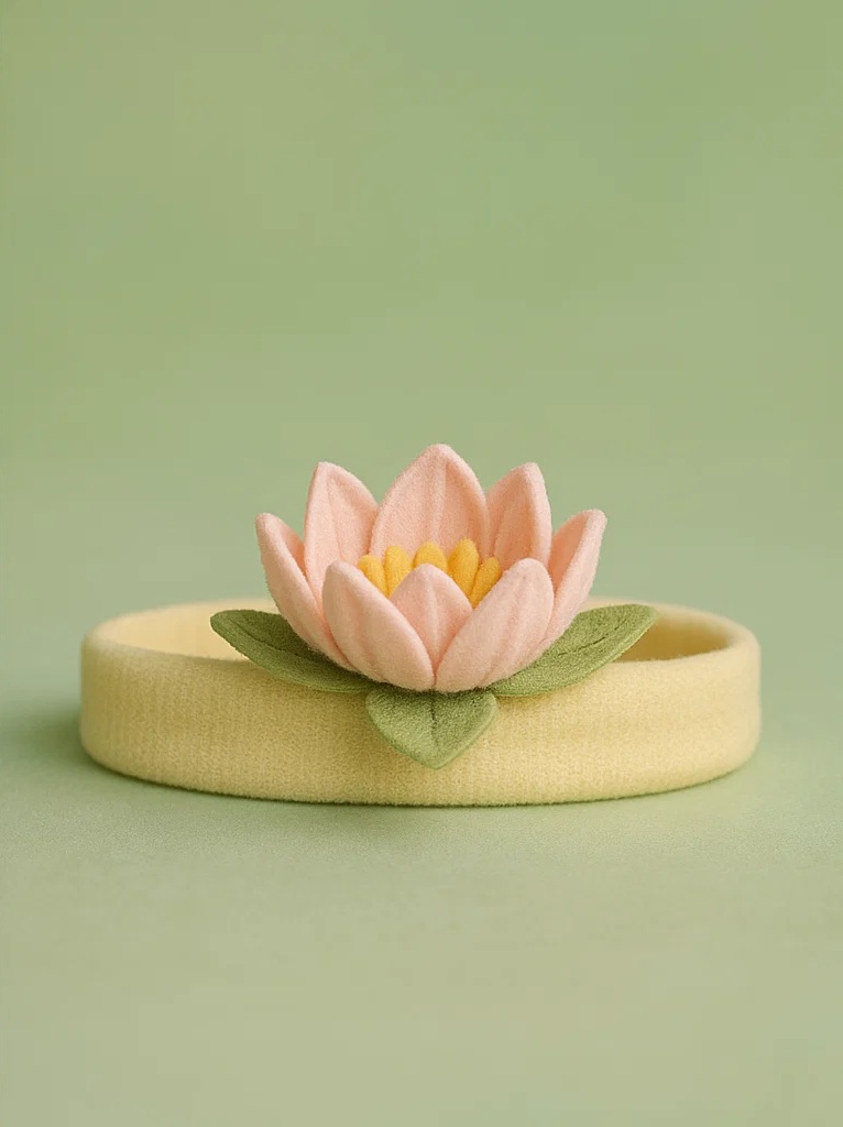 ベビーロータスフラワー写真セット かわいいヘッドバンド＆ドレス