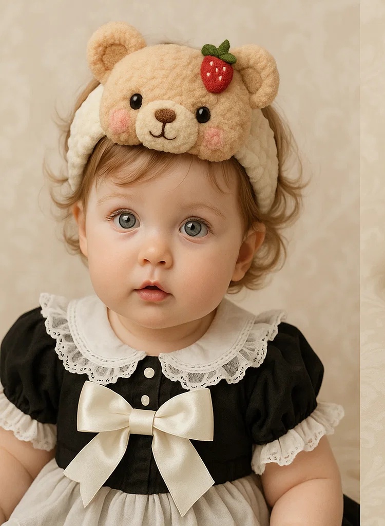 Strawberry Bear Baby Headband – Cute and Adorable