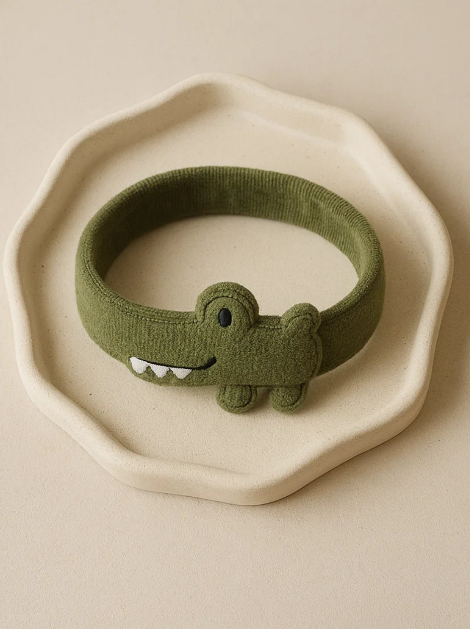 Diademas para bebés con juguete de cocodrilo
