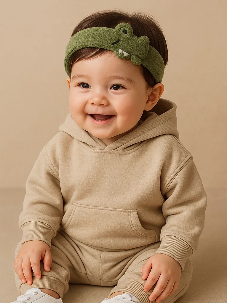 Diademas para bebés con juguete de cocodrilo