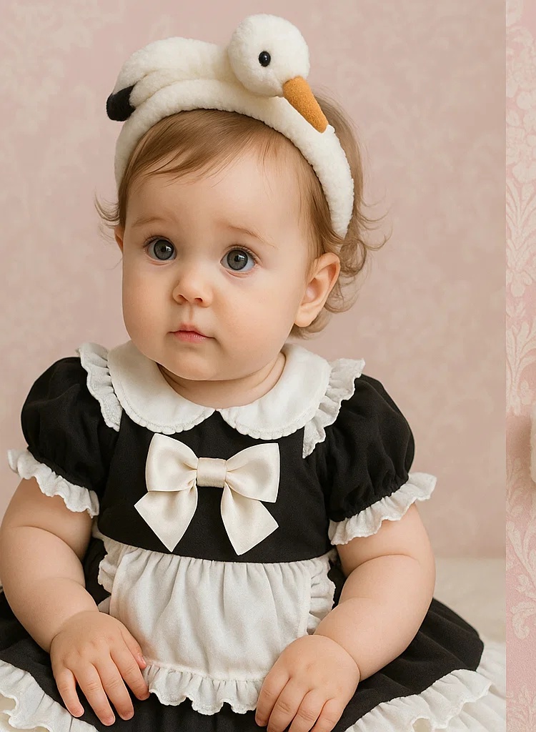 Stork Baby Headband – Elegant and Soft