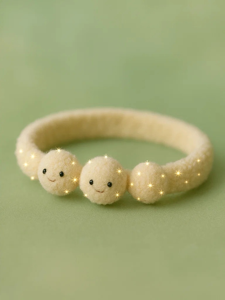 Cute Caterpillar Baby Doll Headband – Knitted Plush Animal Crown