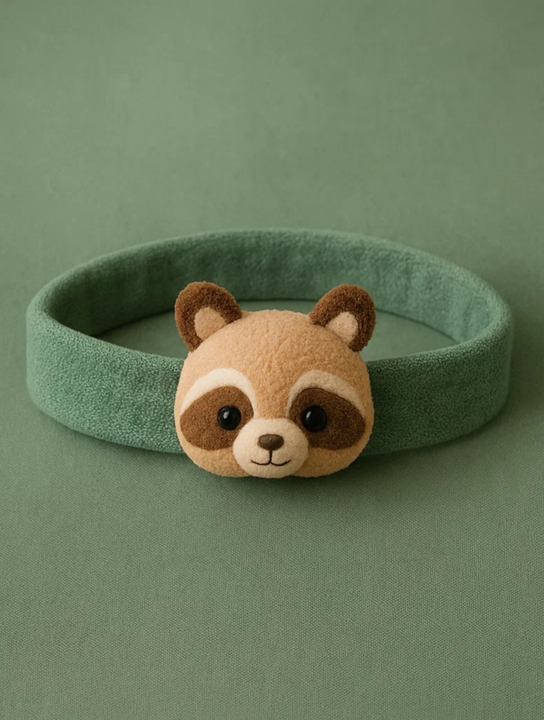 Raccoon-Themed Baby Headband