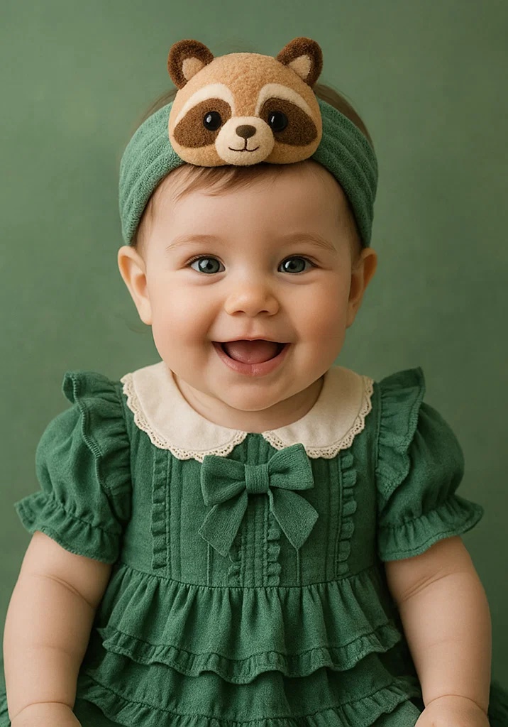 Raccoon-Themed Baby Headband