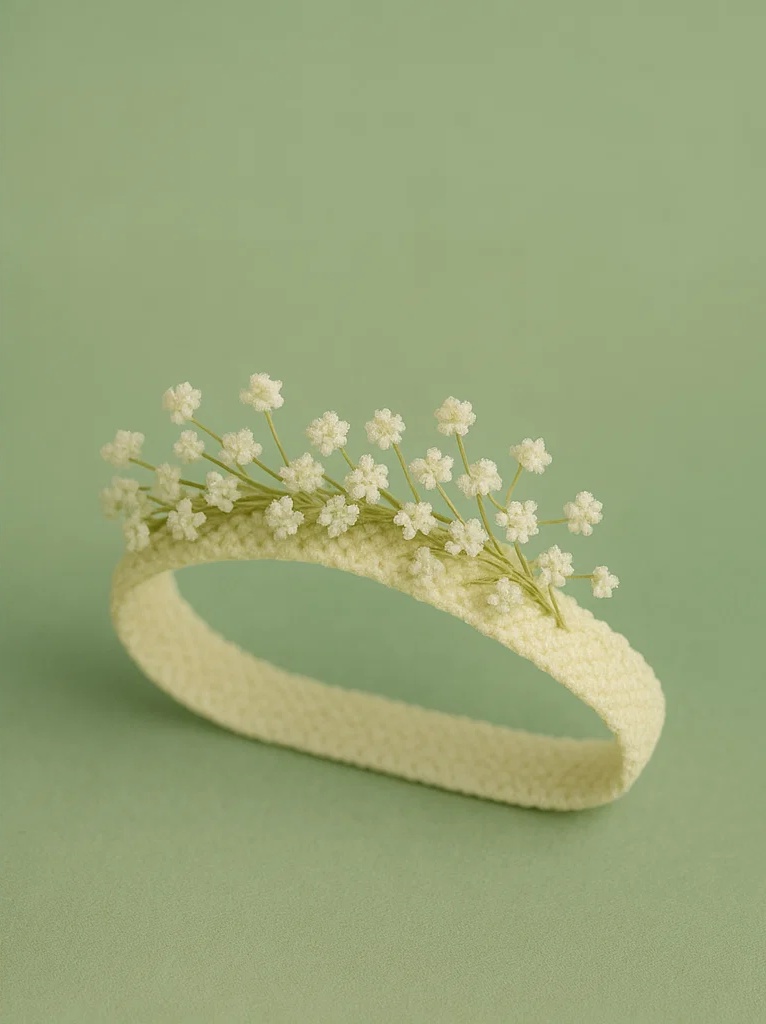 Enchanted Bloom Baby Doll Headband – Fluffy Floral Princess Crown