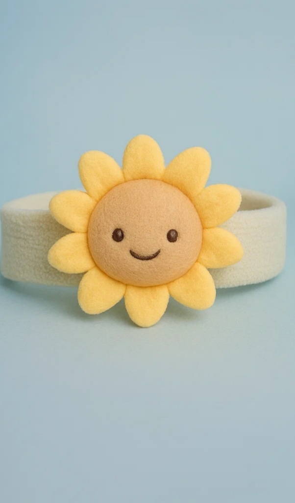 Cheerful Sunflower Baby Headband for a Fun and Happy Look