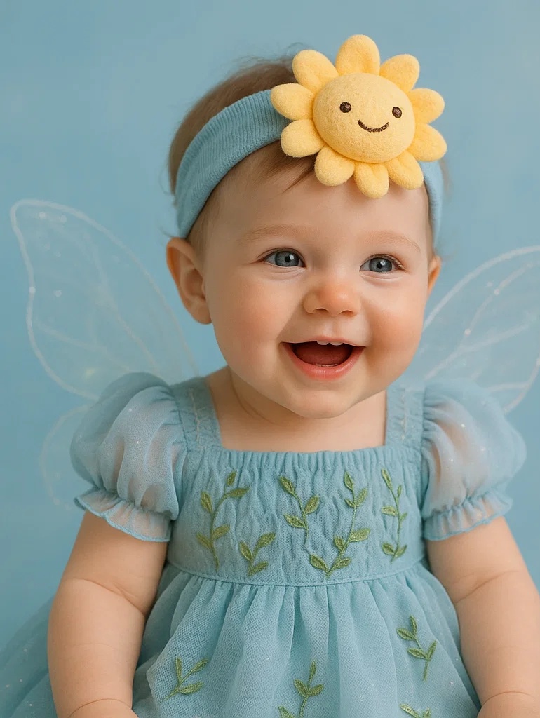 Cheerful Sunflower Baby Headband for a Fun and Happy Look
