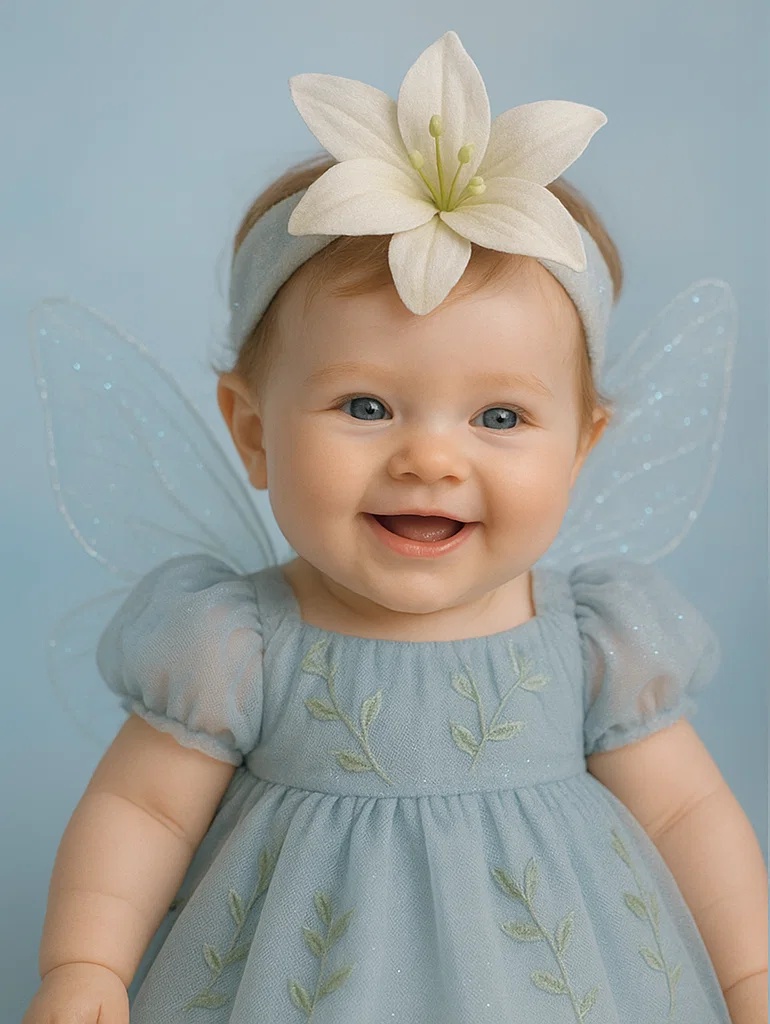 Elegant Lily Flower Baby Headband for a Soft and Magical Vibe