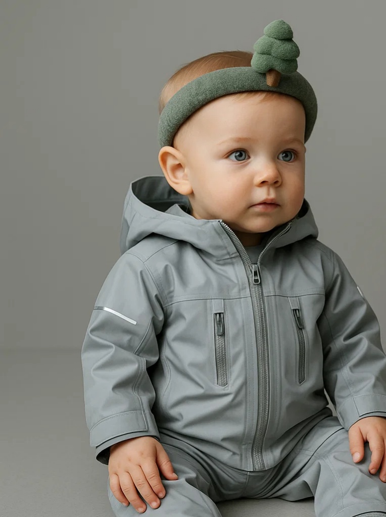 Pine Tree Plush Baby Headband – Cozy Winter Style Accessory