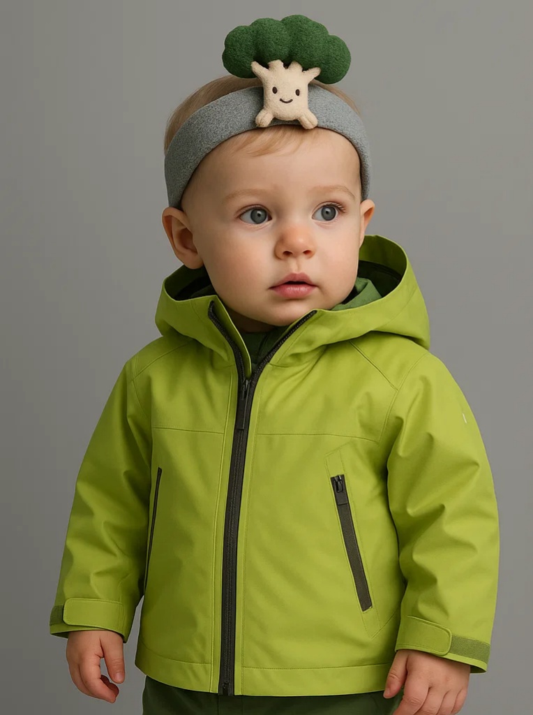 Happy Tree Baby Headband – Smiling Plush Cartoon Accessory