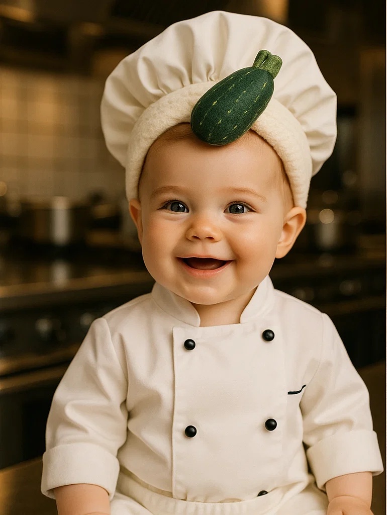 Baby Chef Headband – Zucchini Crown